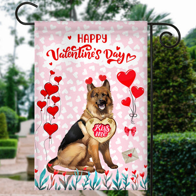 Happy Valentine's Day German Shepherd Flag Dogs Funny German Shepherd Heart Balloon | siriusteestore