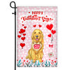 Happy Valentine's Day Golden Retriever Flag Dogs Funny Golden Retriever Heart Balloon | siriusteestore