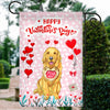 Happy Valentine's Day Golden Retriever Flag Dogs Funny Golden Retriever Heart Balloon | siriusteestore