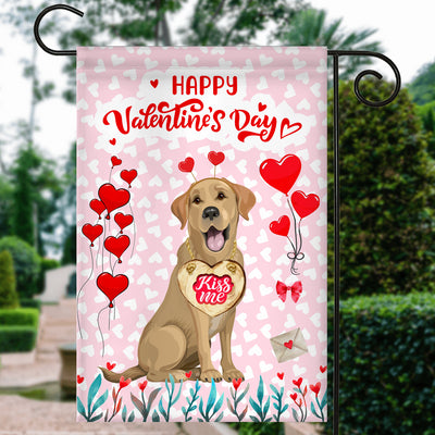 Happy Valentine's Day Labrador Flag Dogs Funny Labrador Heart Balloon | siriusteestore