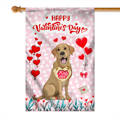 Happy Valentine's Day Labrador Flag Dogs Funny Labrador Heart Balloon | siriusteestore