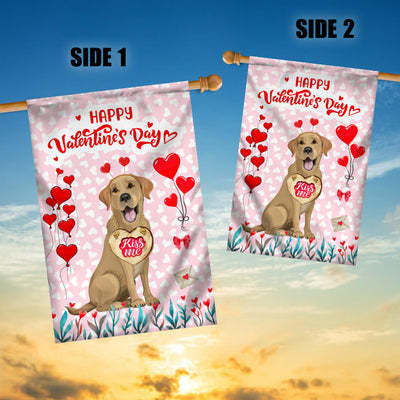 Happy Valentine's Day Labrador Flag Dogs Funny Labrador Heart Balloon | siriusteestore