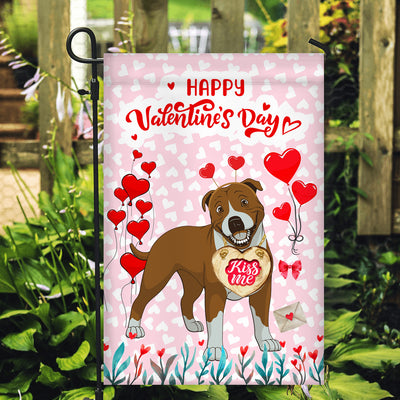 Happy Valentine's Day Pitbull Flag Dogs Funny Pitbull Heart Balloon | siriusteestore