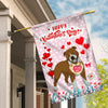 Happy Valentine's Day Pitbull Flag Dogs Funny Pitbull Heart Balloon | siriusteestore