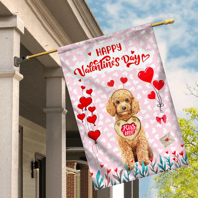 Happy Valentine's Day Poodle Flag Dogs Funny Poodle Heart Balloon | siriusteestore