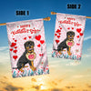 Happy Valentine's Day Rottweiler Flag Dogs Funny Rottweiler Heart Balloon | siriusteestore