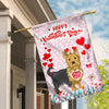 Happy Valentine's Day Yorkie Flag Dogs Funny Yorkie Heart Balloon | siriusteestore