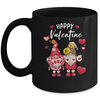 Happy Valentines Day Gnomes With Leopard Sunflower Valentine Mug | siriusteestore