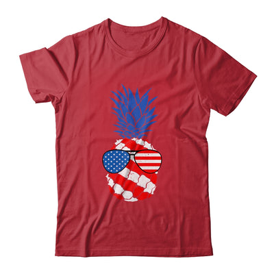 Hawaiian Pineapple American Flag Sunglasses 4th of July Shirt & Tank Top | siriusteestore