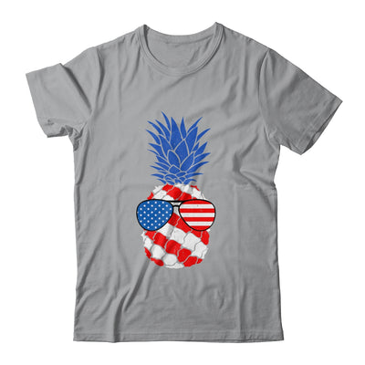 Hawaiian Pineapple American Flag Sunglasses 4th of July Shirt & Tank Top | siriusteestore