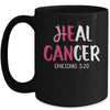 He Can Heal Cancer Breast Cancer Awareness Christian Mug | siriusteestore