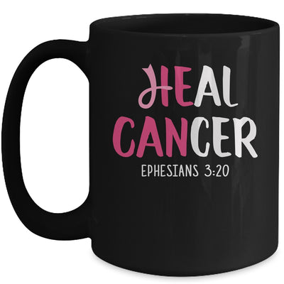 He Can Heal Cancer Breast Cancer Awareness Christian Mug | siriusteestore