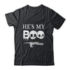 He's My Boo Skull Face Matching Halloween Couples Funny Shirt & Hoodie | siriusteestore