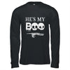 He's My Boo Skull Face Matching Halloween Couples Funny Shirt & Hoodie | siriusteestore
