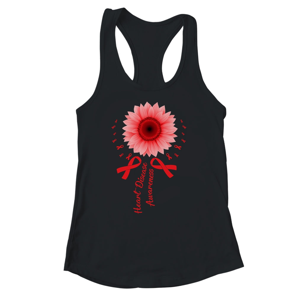 Heart Disease Awareness Month Sunflower For Women Go Red Shirt & Tank Top | siriusteestore