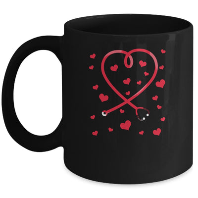 Heart Stethoscope Cute Love Nursing Valentines Day Nurse Mug | siriusteestore