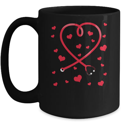 Heart Stethoscope Cute Love Nursing Valentines Day Nurse Mug | siriusteestore