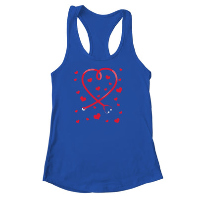 Heart Stethoscope Cute Love Nursing Valentines Day Nurse Shirt & Tank Top | siriusteestore