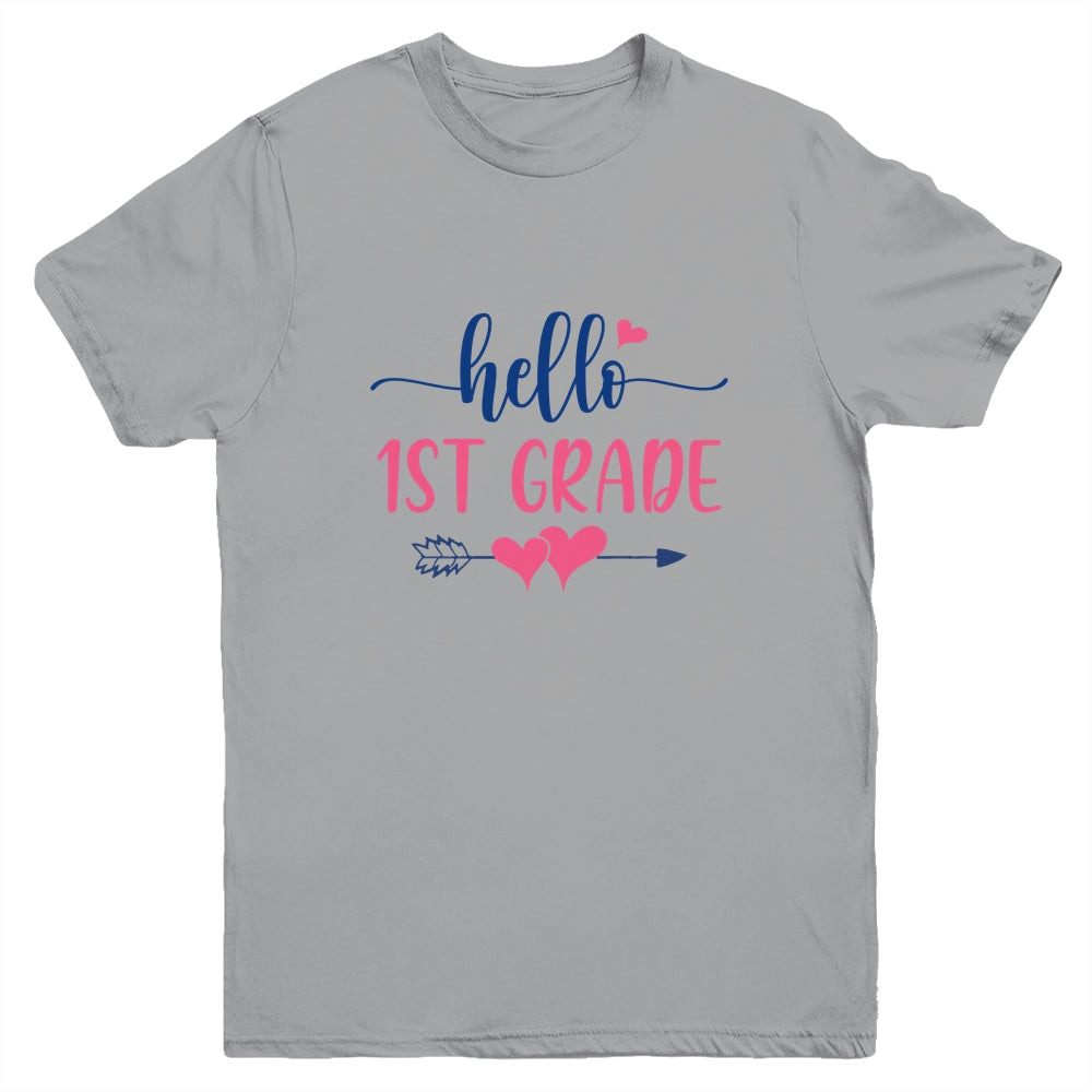 Hello 1st Grade Kids Back to School First Grade Youth Shirt | siriusteestore