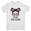 Hello 2nd Grade Messy Bun Girls Tie Dye Cute Back To School Youth Shirt | siriusteestore