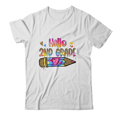 Hello 2th Grade Leopard Tie Dye Pencil Cute Teacher Shirt & Hoodie | siriusteestore