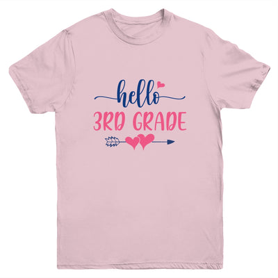 Hello 3rd Grade Kids Back to School Third Grade Youth Shirt | siriusteestore