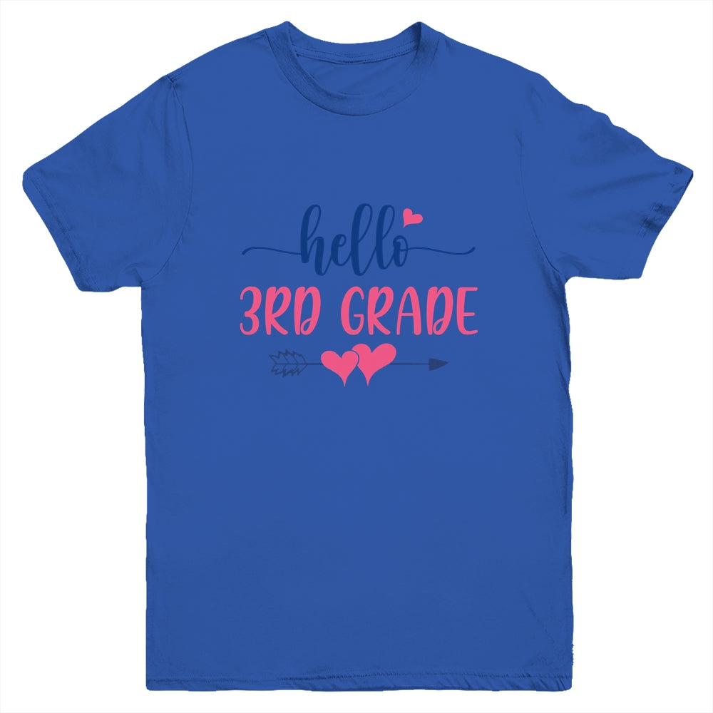 Hello 3rd Grade Kids Back to School Third Grade Youth Shirt | siriusteestore