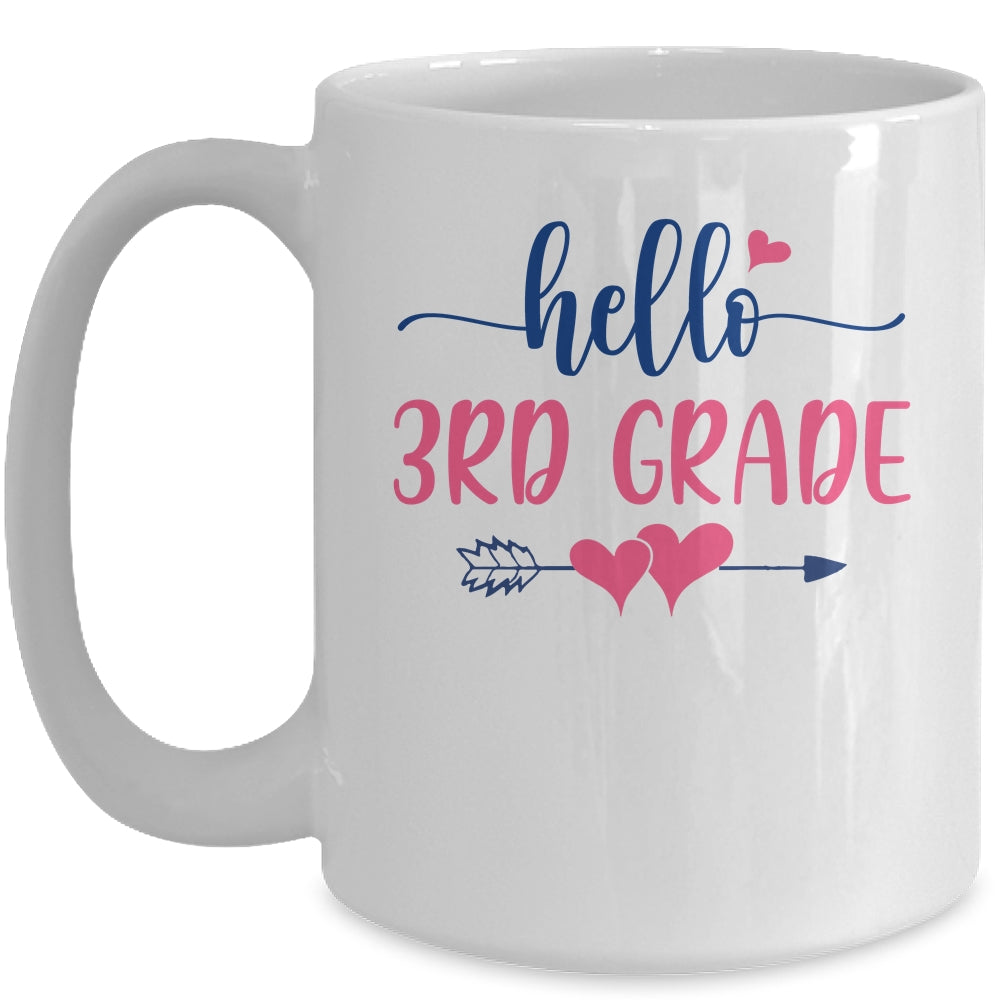 Hello 3rd Grade Teacher Kids Back to School Third Grade Mug | siriusteestore