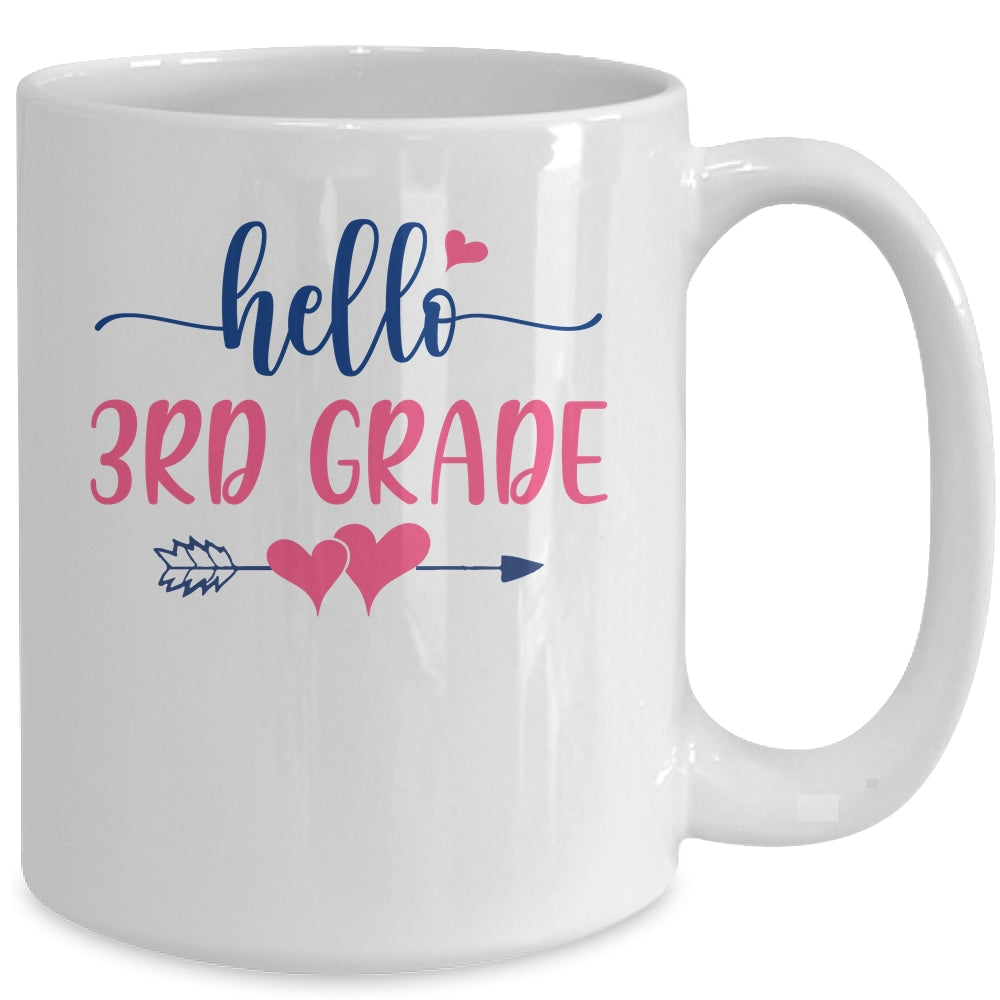 Hello 3rd Grade Teacher Kids Back to School Third Grade Mug | siriusteestore