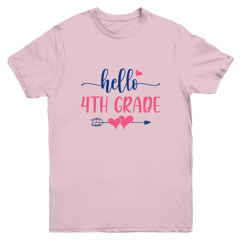 Hello 4th Grade Kids Back to School Fourth Grade Youth Shirt | siriusteestore