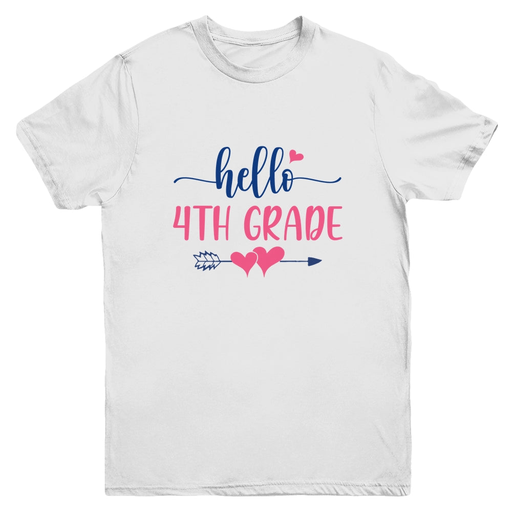 Hello 4th Grade Kids Back to School Fourth Grade Youth Shirt | siriusteestore