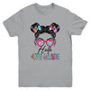 Hello 4th Grade Messy Bun Girls Tie Dye Cute Back To School Youth Shirt | siriusteestore