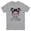 Hello 5th Grade Messy Bun Girls Tie Dye Cute Back To School Youth Shirt | siriusteestore