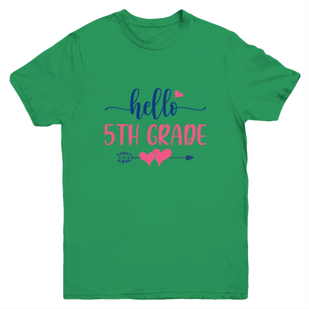 Hello 5th Grade Teacher Back to School Fifth Grade Youth Shirt | siriusteestore
