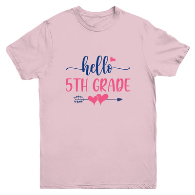 Hello 5th Grade Teacher Back to School Fifth Grade Youth Shirt | siriusteestore