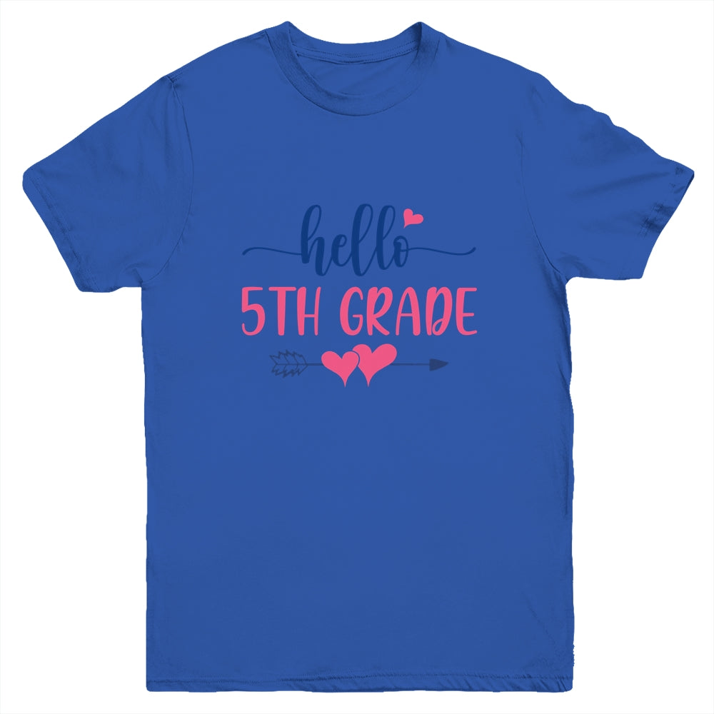 Hello 5th Grade Teacher Back to School Fifth Grade Youth Shirt | siriusteestore