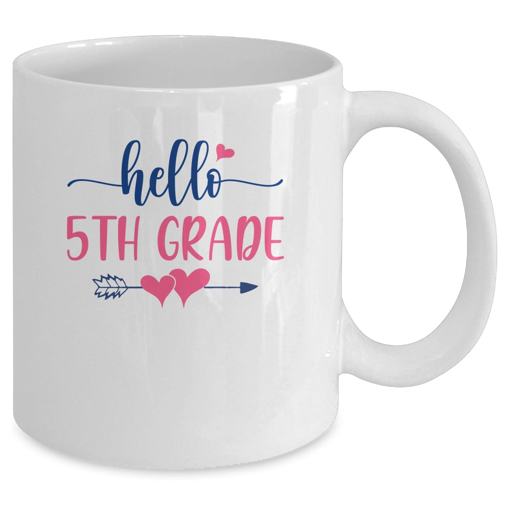 Hello 5th Grade Teacher Kids Back to School Fifth Grade Mug | siriusteestore