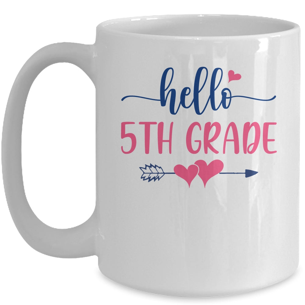 Hello 5th Grade Teacher Kids Back to School Fifth Grade Mug | siriusteestore