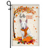Hello Fall Bull Terrier Dog Flag Maple Leaves Orange Pumpkin Autumn | siriusteestore