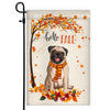 Hello Fall Pug Dog Flag Maple Leaves Orange Pumpkin Autumn | siriusteestore