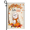 Hello Fall Shih Tzu Dog Flag Maple Leaves Orange Pumpkin Autumn | siriusteestore