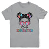 Hello Kindergarten Messy Bun Girls Tie Dye Cute Back To School Youth Shirt | siriusteestore