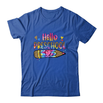 Hello Preschool Leopard Tie Dye Pencil Cute Teacher Shirt & Hoodie | siriusteestore