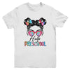 Hello Preschool Messy Bun Girls Tie Dye Cute Back To School Youth Shirt | siriusteestore