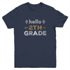 Hello Second Grade Back To School 1st Day Leopard Kids Youth Shirt | siriusteestore
