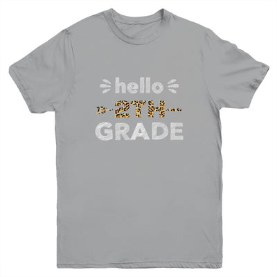 Hello Second Grade Back To School 1st Day Leopard Kids Youth Shirt | siriusteestore