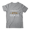 Hello Second Grade Back To School 1st Day Leopard Teachers Shirt & Hoodie | siriusteestore