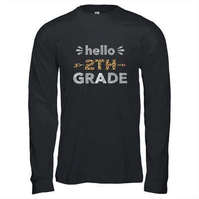 Hello Second Grade Back To School 1st Day Leopard Teachers Shirt & Hoodie | siriusteestore