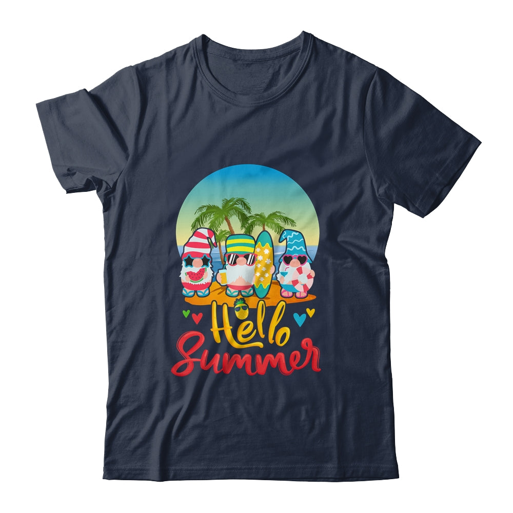 Hello Summer Gnomes Beach Party Summer Vacation Shirt & Tank Top | siriusteestore