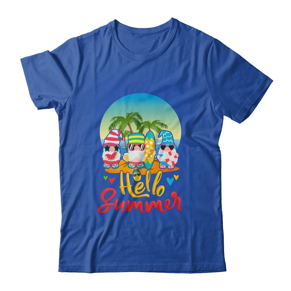Hello Summer Gnomes Beach Party Summer Vacation Shirt & Tank Top | siriusteestore